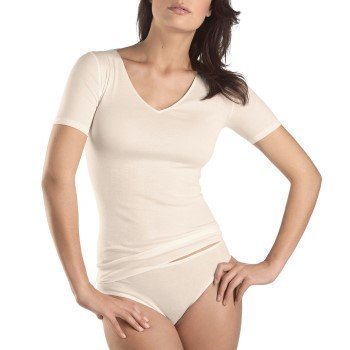 Hanro Cotton Seamless Shirt V-neck