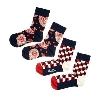 Happy socks Kids Paisly Socks Navy 2 pakkaus