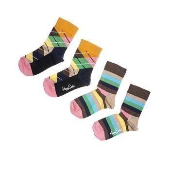 Happy socks Stripe Argyle Socks Brown 2 pakkaus