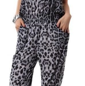 Harmaa leokuvioinen jumpsuit