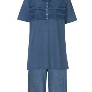 Harmony Shortsipyjama Meleerattu Sininen