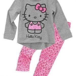 Hello Kitty Pyjama Mel. harmaa Leopardi