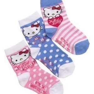 Hello Kitty Sukat 3-Pakkaus Eri värejä