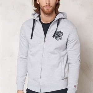 Henri Lloyd Dutlas Hooded Full Zip Light grey melange