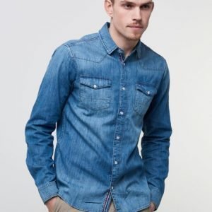 Hilfiger Denim Eur Denim Shirt L/S 2 911 Mid Indigo