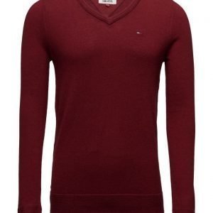 Hilfiger Denim Thdm Basic Vn Sweater L/S 9 v-aukkoinen neule