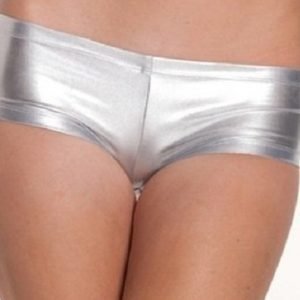 Hopeiset PVC-hotpantsit