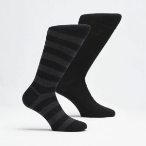 Hugo Boss 2-pack Blockstripe Socks 001 Black/Stripe