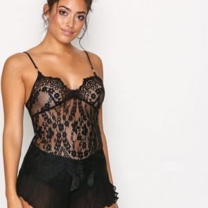 Hunkemöller Allover Lace Top Yöpaita Musta