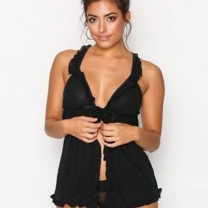 Hunkemöller Celeste Chiffon Camiset Yöpaita Caviar