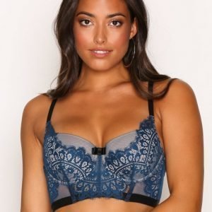 Hunkemöller Juliette Padded Longline Bra Rintaliivit Sininen