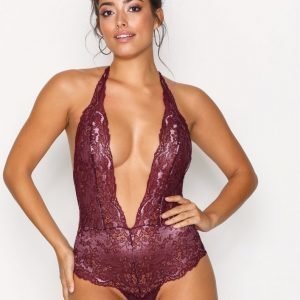 Hunkemöller Rebel High Leg Halter Body Violetti