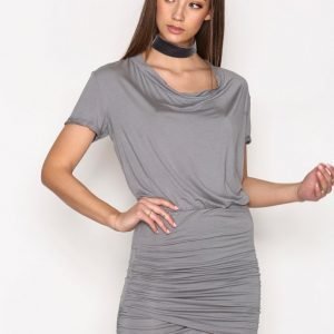 Hunkydory Tahae Jersey Dress Loose Fit Mekko Stone Grey