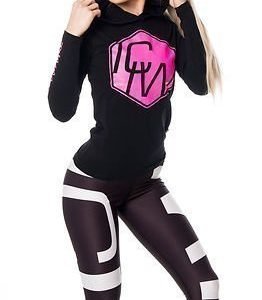 ICANIWILL Hoodie Black-Pink