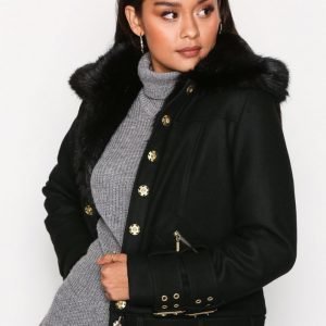 Ida Sjöstedt Coco Jacket Tekoturkki Black