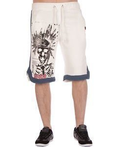 Indian Skull Shorts White