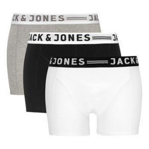 JACK&JONES Bokserishortsit Sense 3-Pakkaus Valkoinen Musta Mel. harmaa