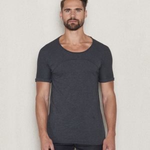 JUNK de LUXE Asymetric Line Skater Tee Black Melange