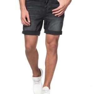 JUNK de LUXE Black Washed Denim Shorts