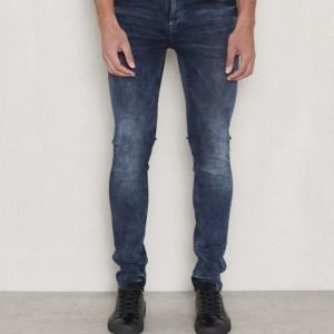 JUNK de LUXE DK Night Washed Skinny Jeans Blue