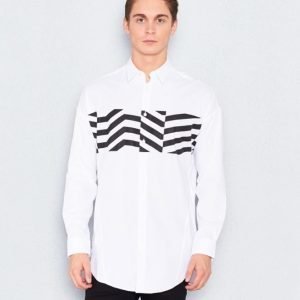 JUNK de LUXE Printed LS Shirt White