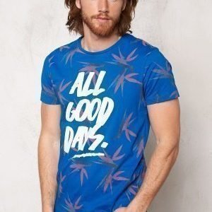 Jack & Jones Gilliam Tee ss Crew Neck Mykonos Blue