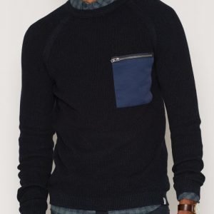 Jack & Jones Jcobrig Knit Crew Neck Neulepusero Tummansininen