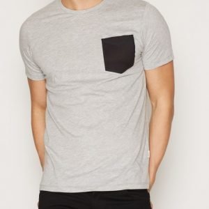 Jack & Jones Jcochrist Tee Ss Crew Neck T-paita Vaaleanharmaa