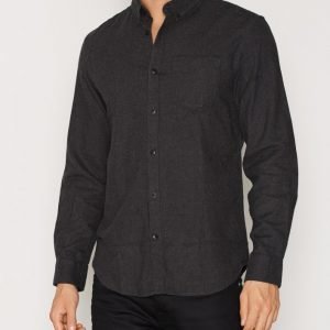 Jack & Jones Jcohamilton Shirt L/S One Pocket Kauluspaita Musta