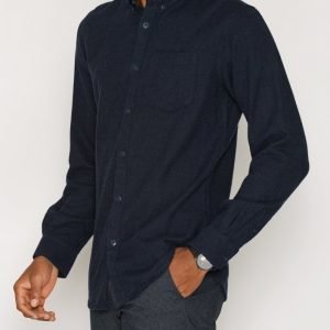 Jack & Jones Jcohamilton Shirt L/S One Pocket Kauluspaita Tummansininen