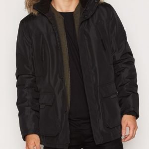 Jack & Jones Jcohollow Parka Jacket Parkatakki Musta