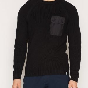 Jack & Jones Jcohouston Knit Crew Neck Neulepusero Musta