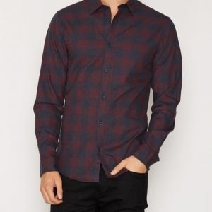 Jack & Jones Jcojames Shirt L/S no Pocket Noos Kauluspaita Tummansininen