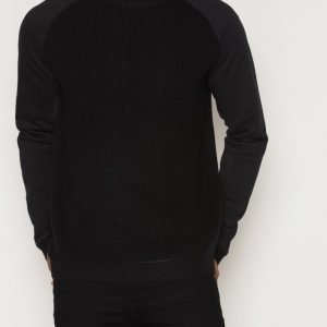 Jack & Jones Jcokane Knit Crew Neck Neulepusero Musta