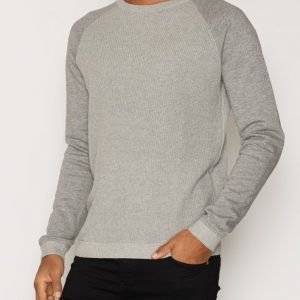 Jack & Jones Jcokane Knit Crew Neck Neulepusero Vaaleanharmaa