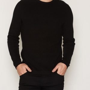 Jack & Jones Jcooctavio Knit Crew Neck Camp Neulepusero Musta