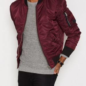 Jack & Jones Jcoporten Bomber Jacket Noos Bomber-takki Tummanpunainen