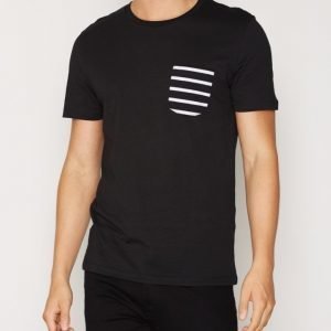 Jack & Jones Jcotable Tee Ss Pocket Noos T-paita Musta