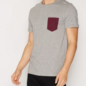 Jack & Jones Jcotable Tee Ss Pocket Noos T-paita Vaaleanharmaa