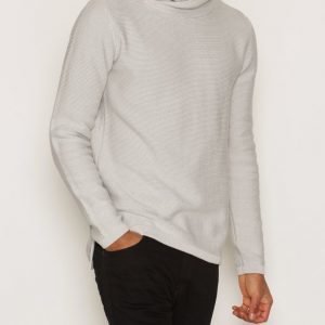 Jack & Jones Jcotripple Knit Hood Pusero Vaaleanharmaa