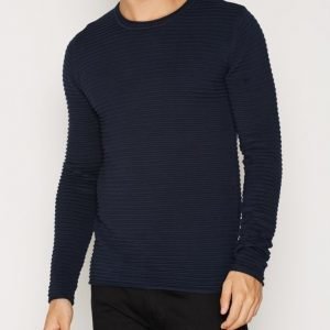 Jack & Jones Jcowind Knit Crew Neck Noos Neulepusero Tummansininen