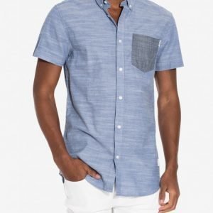 Jack & Jones Jjcoalton Shirt S/S One Pocket Kauluspaita Vaaleansininen