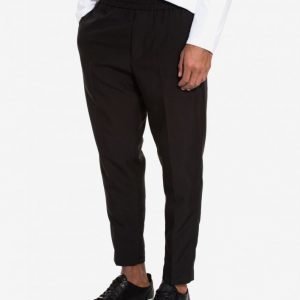 Jack & Jones Jjiace Stone Cropped Akm Black Housut Musta