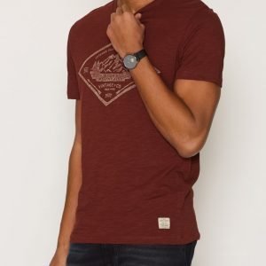 Jack & Jones Jjvabel Ss Tee Crew Neck T-paita Tummanruskea