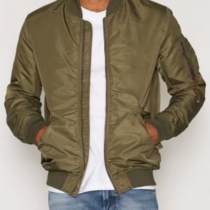 Jack & Jones Jjvaxe MA1 Jacket Bomber-takki Tummanvihreä