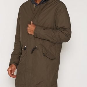 Jack & Jones Jjvblake Fishtale Parka Auw Parkatakki Tummanruskea