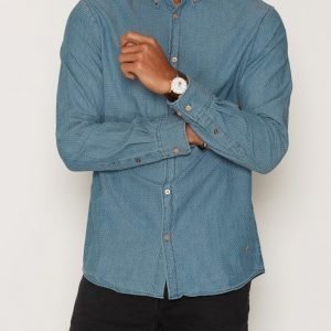 Jack & Jones Jjvcrook Shirt L/S Worker Kauluspaita Tummansininen