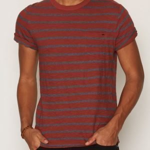 Jack & Jones Jjveric Ss Tee Crew Neck T-paita Tummanpunainen