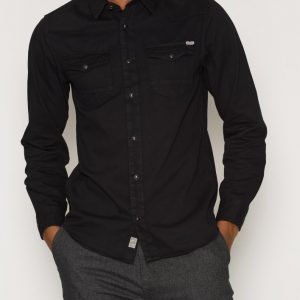 Jack & Jones Jjvmayham Shirt L/S Western Kauluspaita Musta