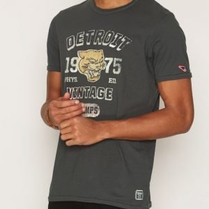 Jack & Jones Jjvt&F Riley Ss Tee Crew Neck T-paita Tummanharmaa